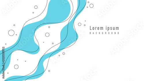 abstract blue liquid wave background with minimal line art design.