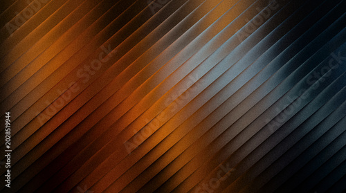 Bild auf Leinwand Grainy ribbed a gradient background with diagonal lines in shades of orange and