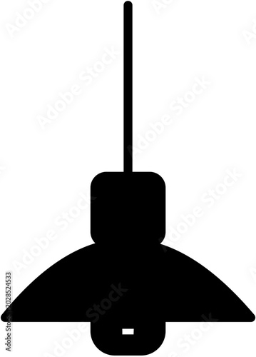 Modern Hanging Lamp Icon Vector Illustration