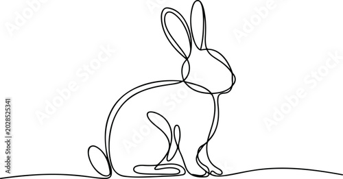 Foto Minimalist cute duckling vector illustration set in black and white line art sty