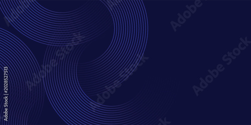 Abstract blue geometric lines Modern glossy blue circle line pattern. Suitable for covers, banners, brochures vector design