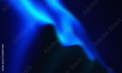 Tableau sur toile Blue light rays shining through dark cracked surface