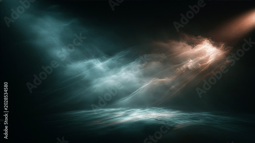Cinematic dark abstract texture with glowing light background