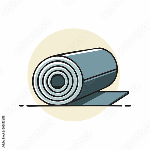 Rolled Yoga Mat Icon