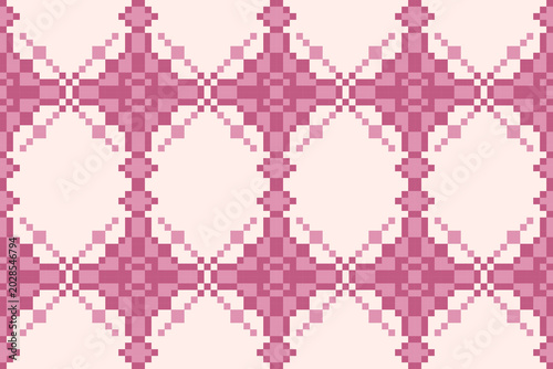Seamless pixel pink pattern illustration