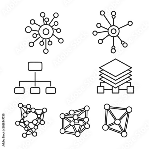 Black and white molecular structure models.