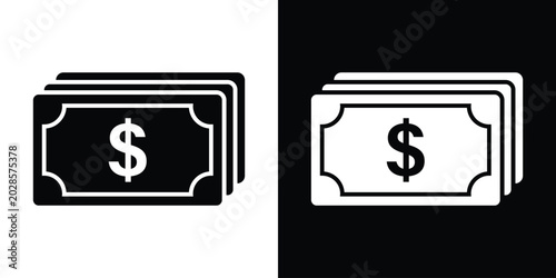 Fotografie Stack of dollar bills icon