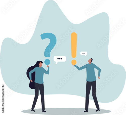 Question and answer, Q&A session, FAQ, frequently asked questions, discussion to get solution to solve problem, human life and situation.vector illustration.
