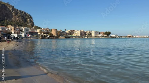 Video of the Mondello beach in a sunny day.