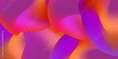 Abstract purple and pink liquid fabric mesh wave shapes