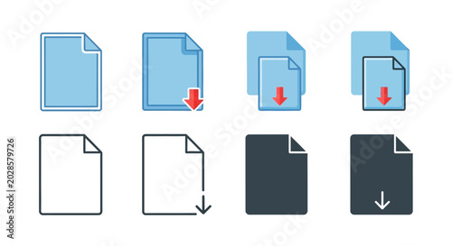 Billede på lærred Comprehensive set of gradient line icons depicting ecological responsibility, su