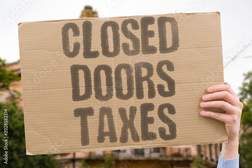 Canvas Print "Closed Doors Taxes" Shut premises still attract ongoing charges