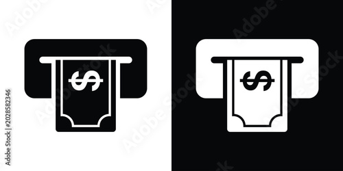 Fotografía ATM cash withdrawal slot icon