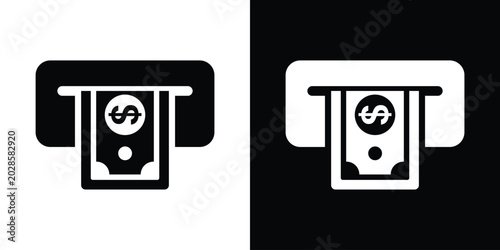 Cuadro en lienzo ATM cash withdrawal slot icon
