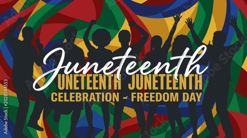 Bild auf Leinwand Juneteenth Celebration Freedom Day Emancipation.