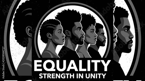 Photos Diverse people faces in profile equality.