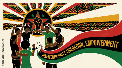 Juneteenth Celebration with Diverse Group.