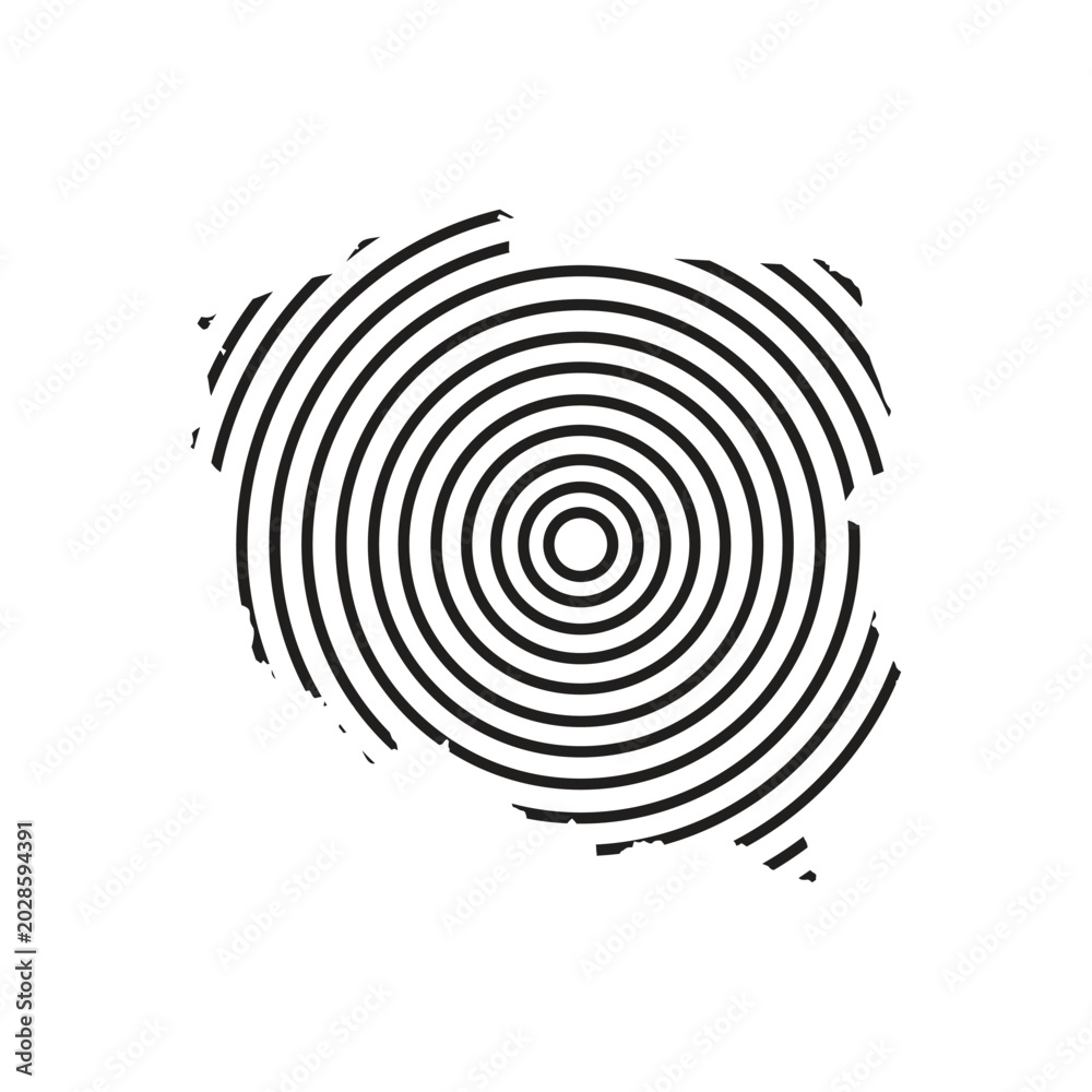 Fototapeta premium poland map with concentric circle