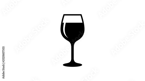 Foto Wine glass with red wine.