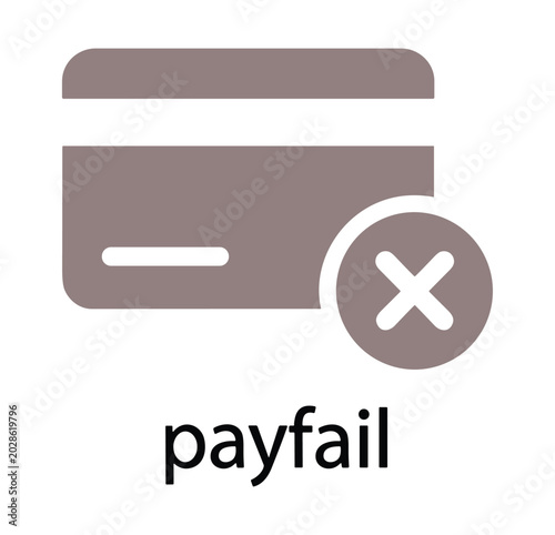 Fotografía Credit card payment failed icon, payment error, transaction declined, payment re
