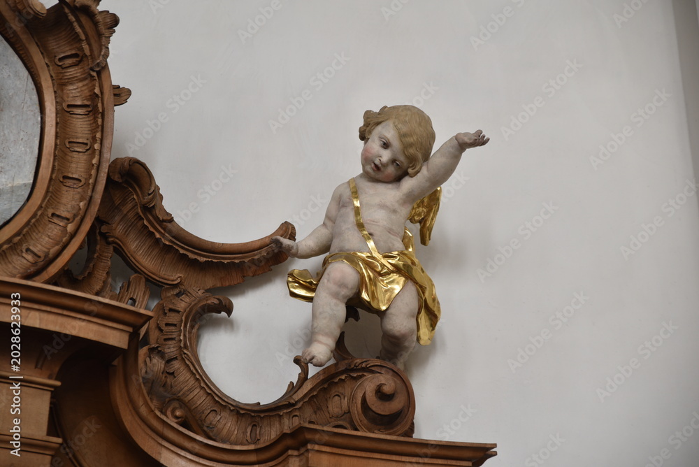 Fototapeta premium Ange baroque à Saint-Gall. Suisse 