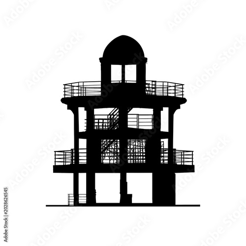 silhouette of a building