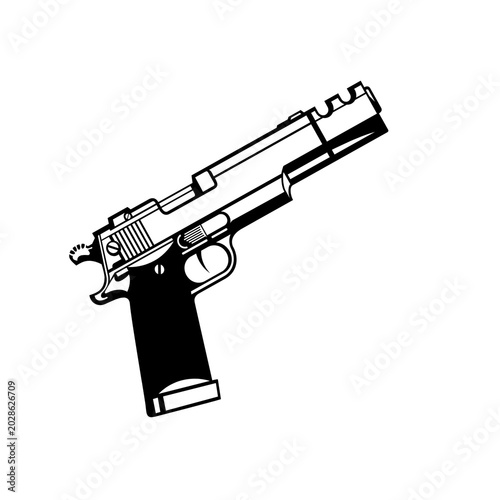 pistol and bullets