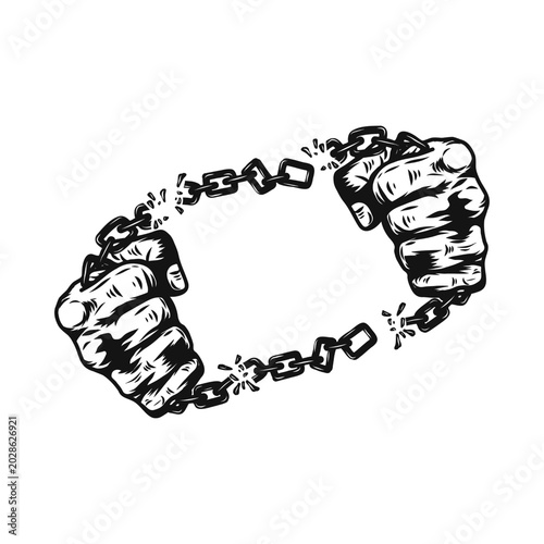hand holding a chain