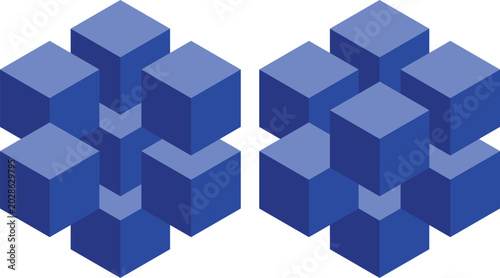 Isometric Blue Cube Network