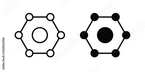 Quadro su tela Antioxidant icon simple vector set