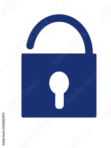 Open padlock icon symbolizing unlocked security or access with freedom of inform