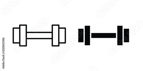 Foto Barbell icon simple vector set