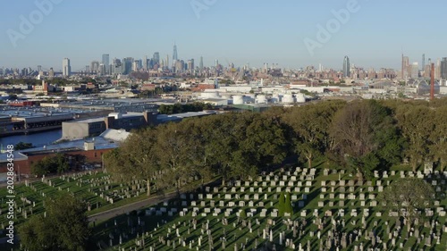 Calvary Cemetery Queens Maspeth New York Drone Aerial View