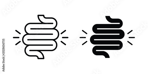 Slika na platnu Diarrhea icon simple vector set