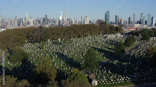 Calvary Cemetery Queens Maspeth New York Drone Aerial View
