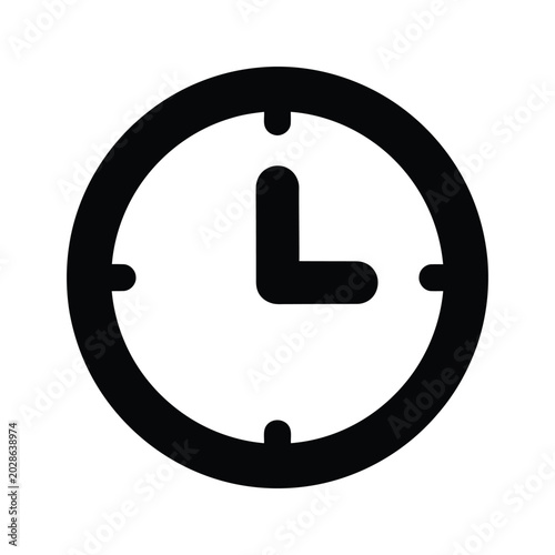 Minimalist clock icon showing time 1:55