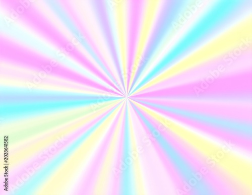 a rainbow colored background with a white center