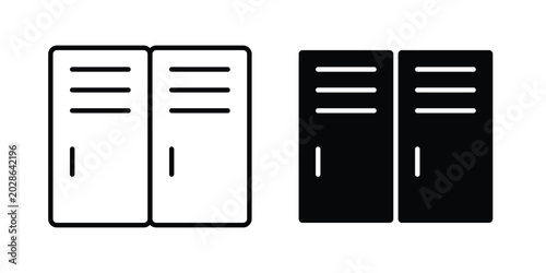 Foto Locker icon simple vector set