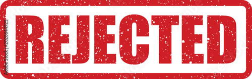 Vászonkép A clear red grunge textured stamp showing the word REJECTED signifying disapprov