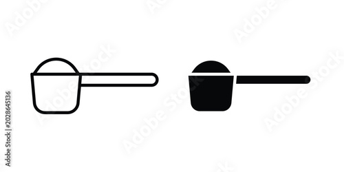 Fotografie Scoop icon simple vector set