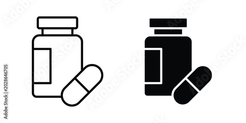 Tableau sur toile Supplement icon simple vector set