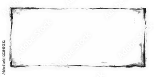 Foto Old vintage grunge frame border design element with rough torn paper texture ink