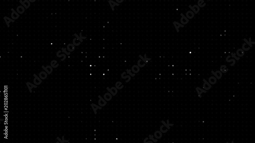 Animated abstract technology dark background random dots and grid 4K.Animated abstract technology random dots and grid 4K on black background. Abstract background digital dot loop black and white.