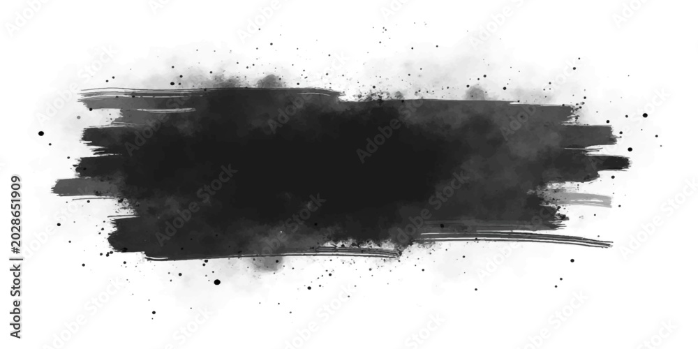 Fototapeta premium Abstract black ink splatter grunge texture background design with messy paint stains and liquid brush effects