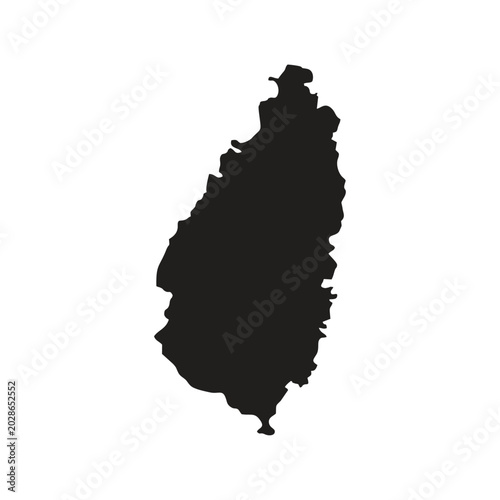 saint lucia map silhoutette Suitable for posters and web icons