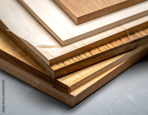 A stack of various wooden boards with different textures