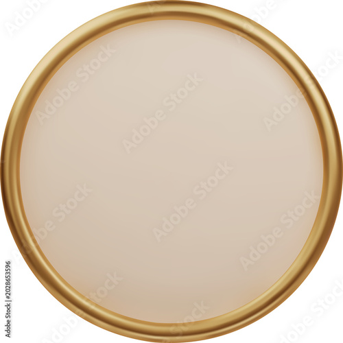 Gold Round Badge PNg