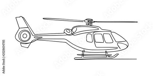 Konstfotografi Line art, helicopter