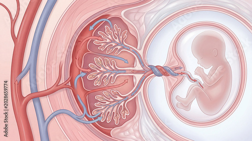 Unveiling the delicate dance of life in the womb showing the vital connection between a growing fetus and mother