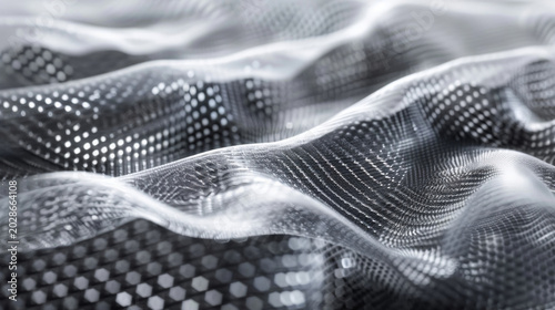 A detailed view of a lightweight yet sy polymer material hinting at the potential for more ecofriendly and sustainable options for longlasting products.